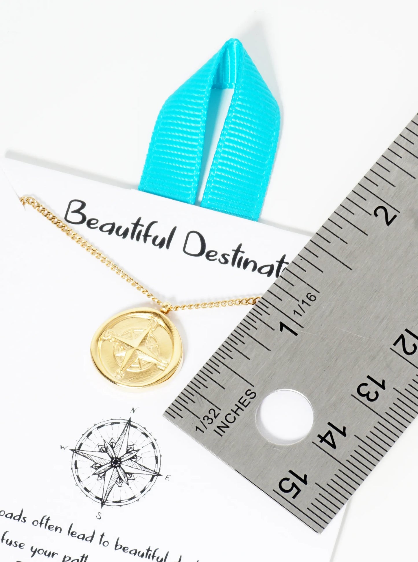 Compass Pendant Hypoallergenic Stainless Steel Necklace