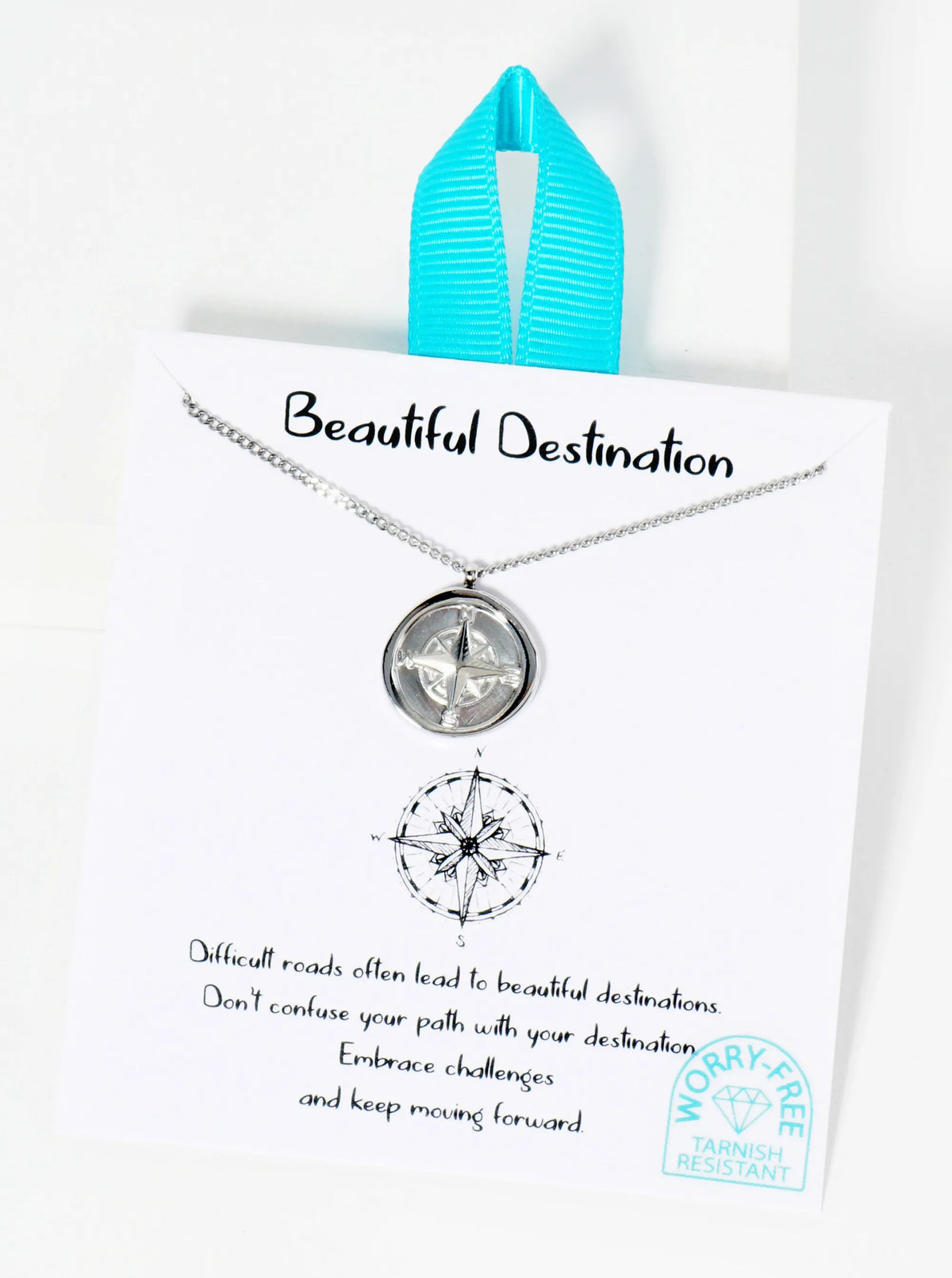 Compass Pendant Hypoallergenic Stainless Steel Necklace