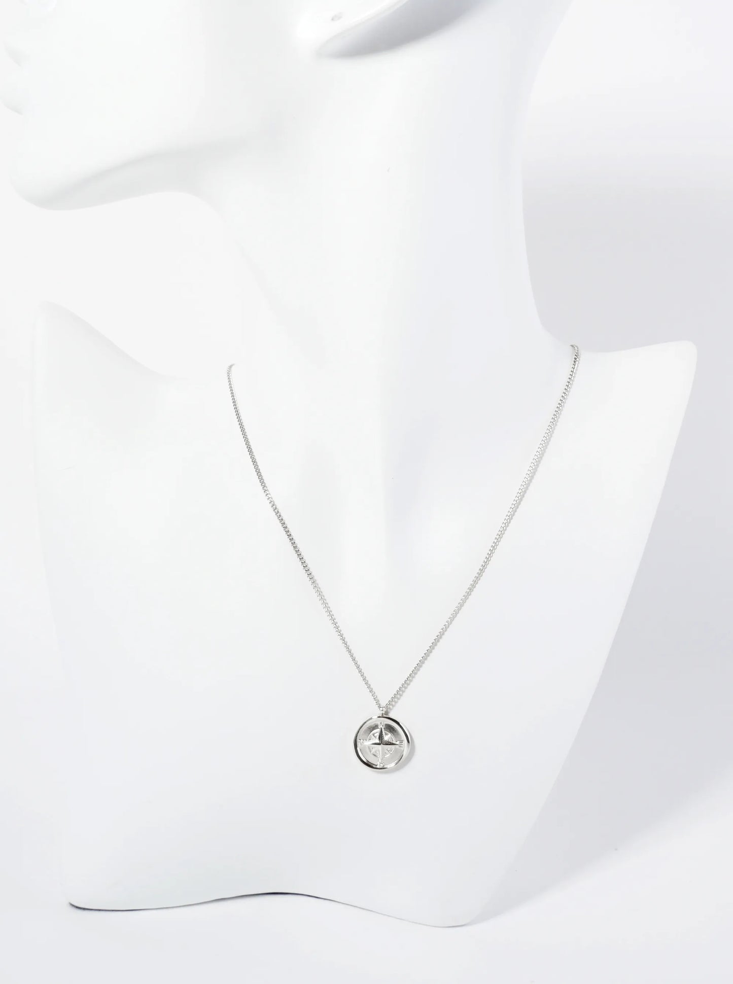 Compass Pendant Hypoallergenic Stainless Steel Necklace
