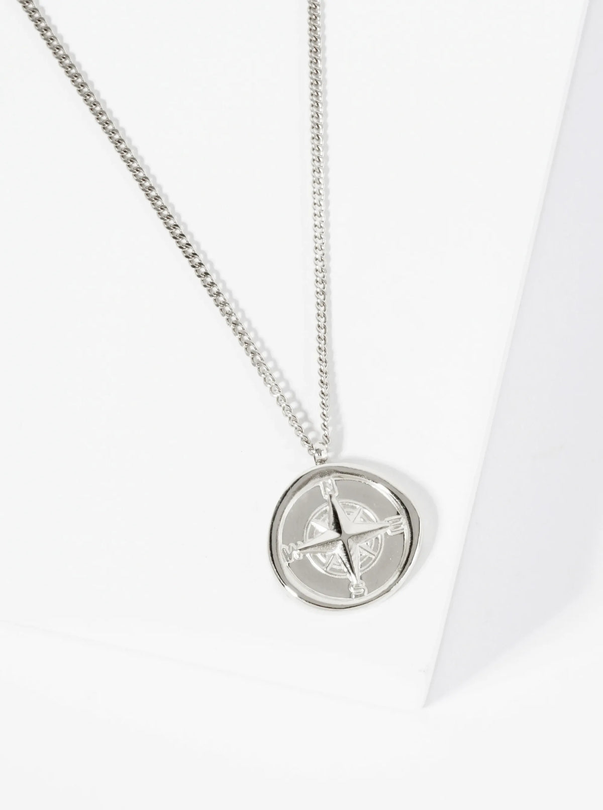 Compass Pendant Hypoallergenic Stainless Steel Necklace
