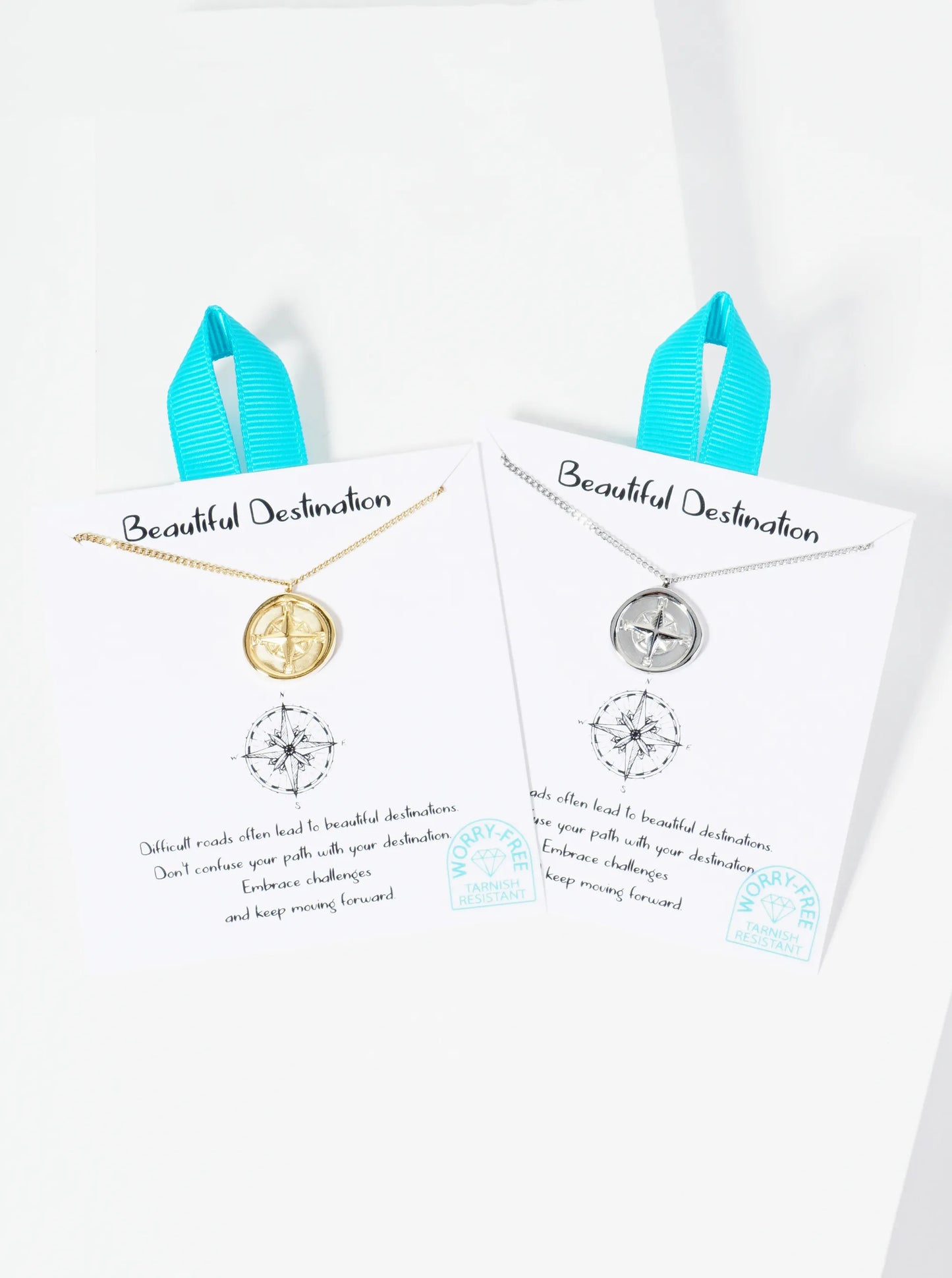 Compass Pendant Hypoallergenic Stainless Steel Necklace