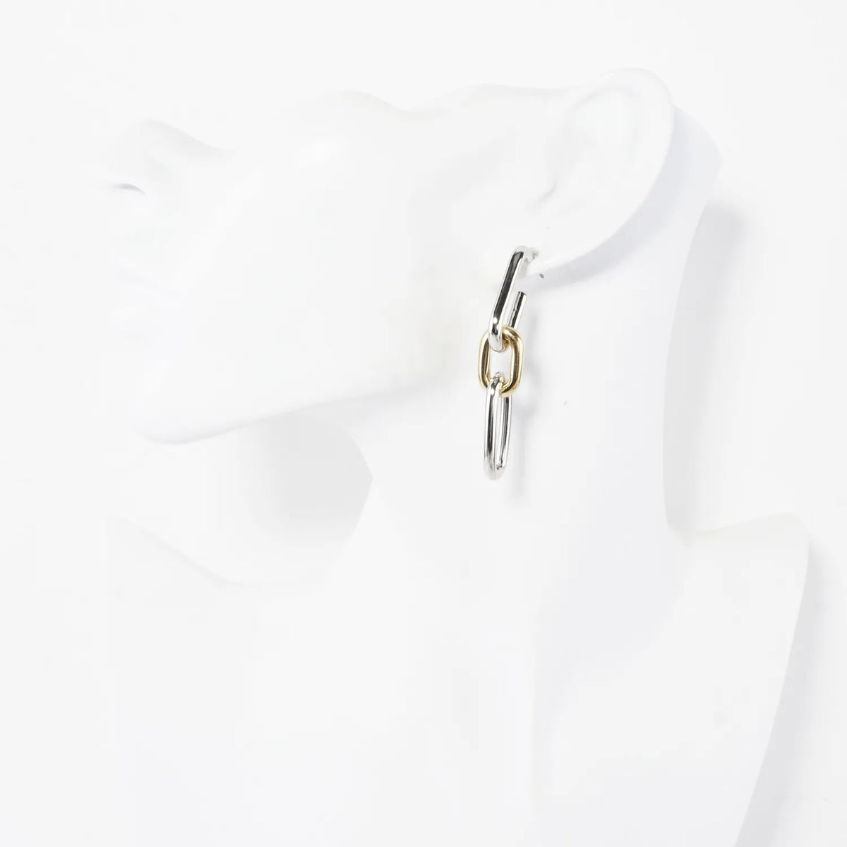 Convertible Mixed-Metal Chain Link Drop Earrings