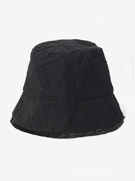 Corduroy Insulated Fleece Bucket Hat