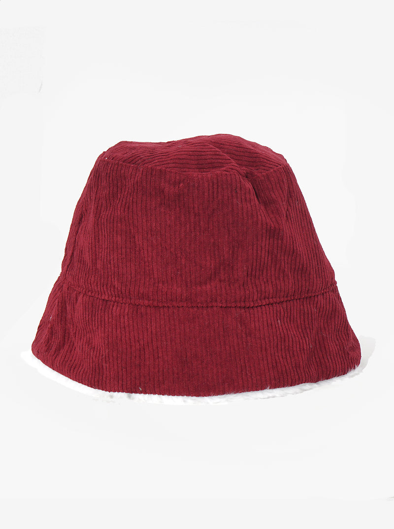 Corduroy Insulated Fleece Bucket Hat