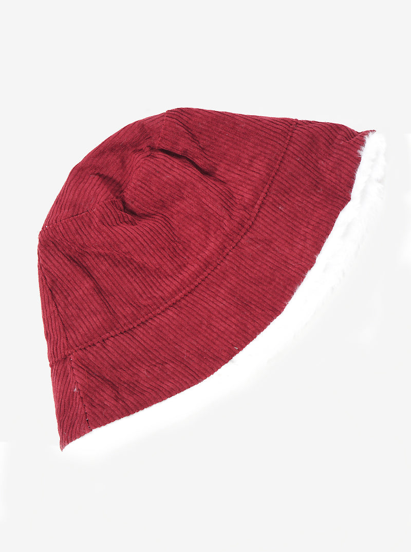 Corduroy Insulated Fleece Bucket Hat