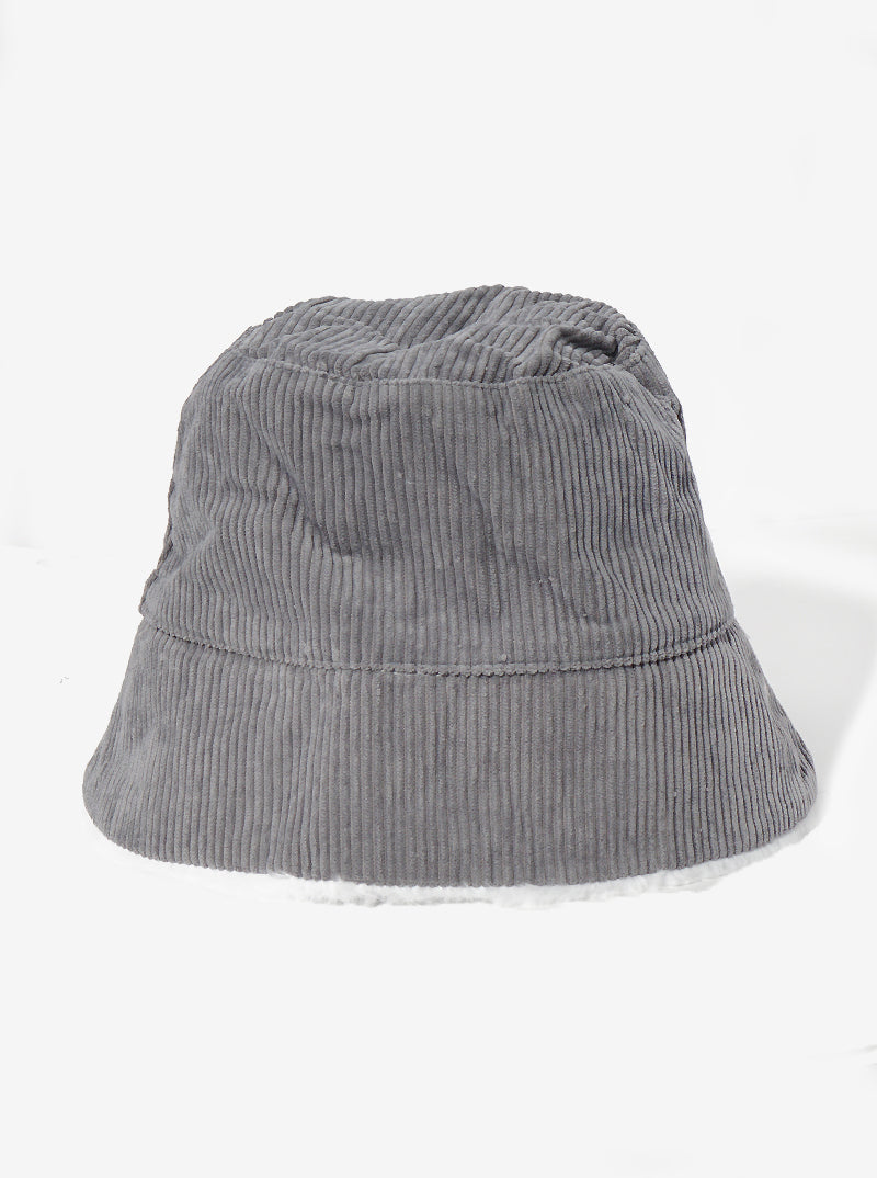 Corduroy Insulated Fleece Bucket Hat