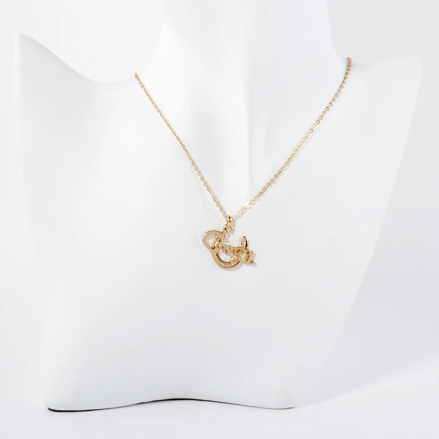 Cowgirl Script Horseshoe Pendant Necklace