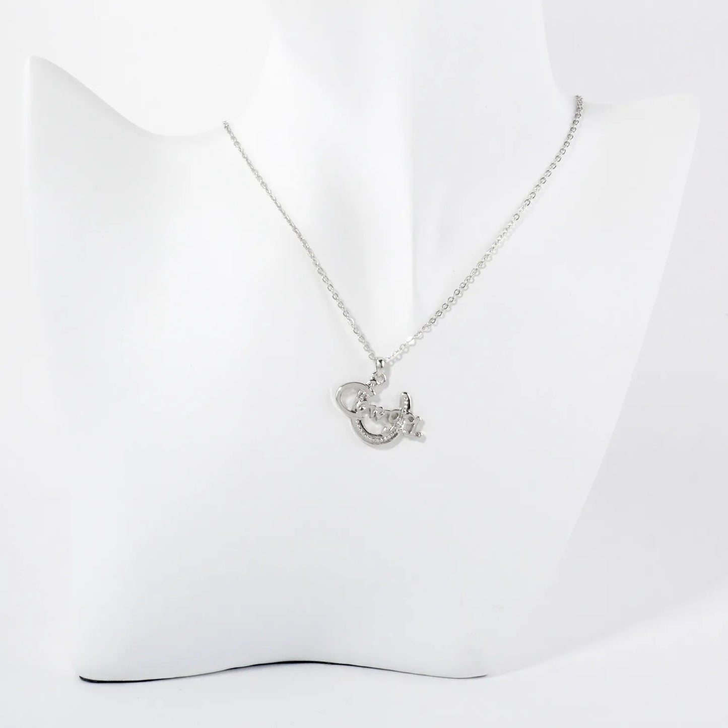 Cowgirl Script Horseshoe Pendant Necklace