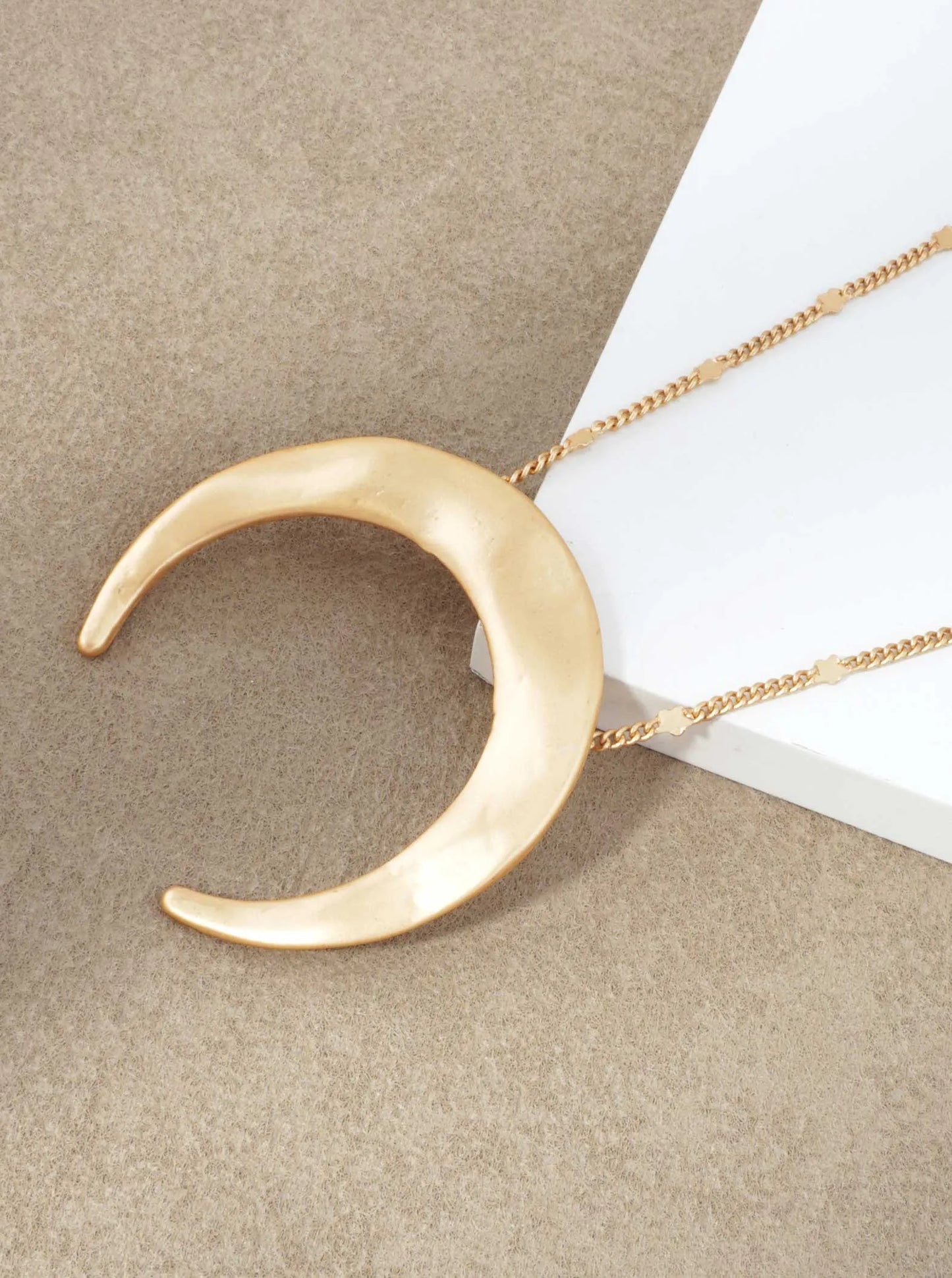 Crescent Moon Pendant Necklace
