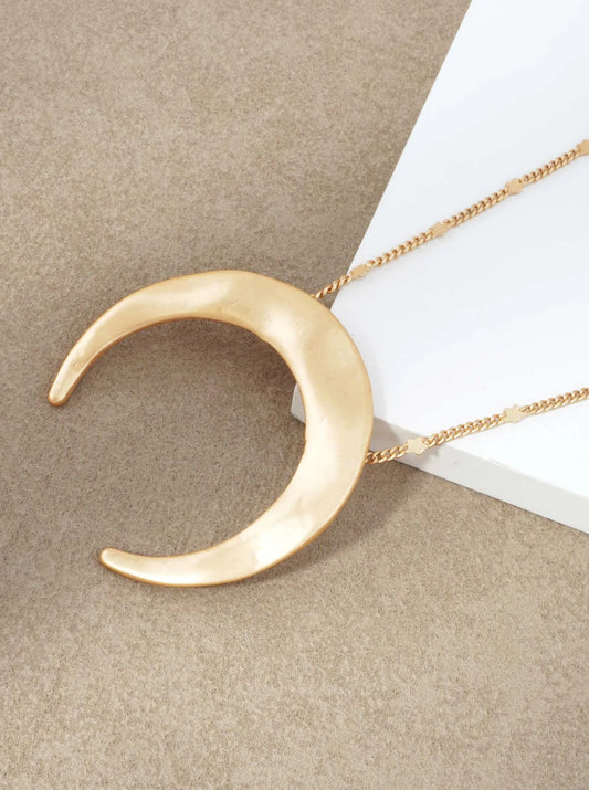 Crescent Moon Pendant Necklace