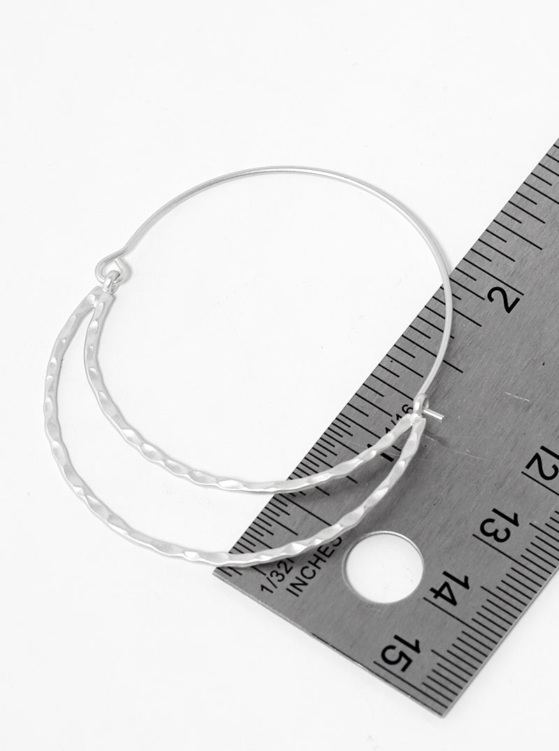 Crest Moon Inspired Hammered Hoop Earrings