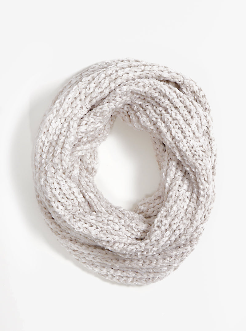 Crochet Velvet Double Loop Soft Infinity Scarf