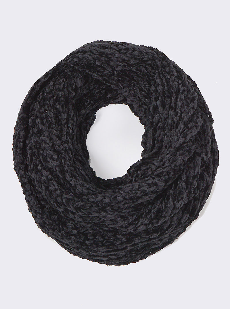 Crochet Velvet Double Loop Soft Infinity Scarf