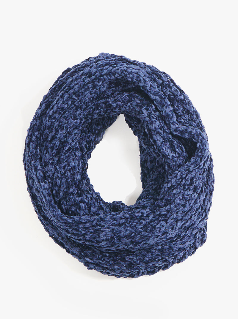 Crochet Velvet Double Loop Soft Infinity Scarf