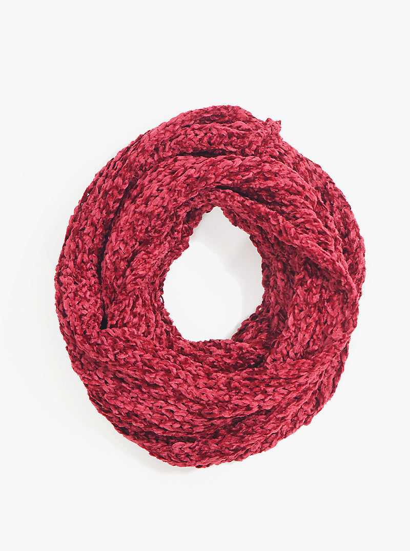 Crochet Velvet Double Loop Soft Infinity Scarf