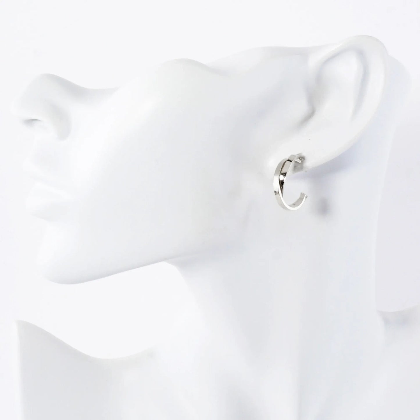 Crossover Design 14K-Gold-Dipped 20mm Brass Open Hoop Earrings