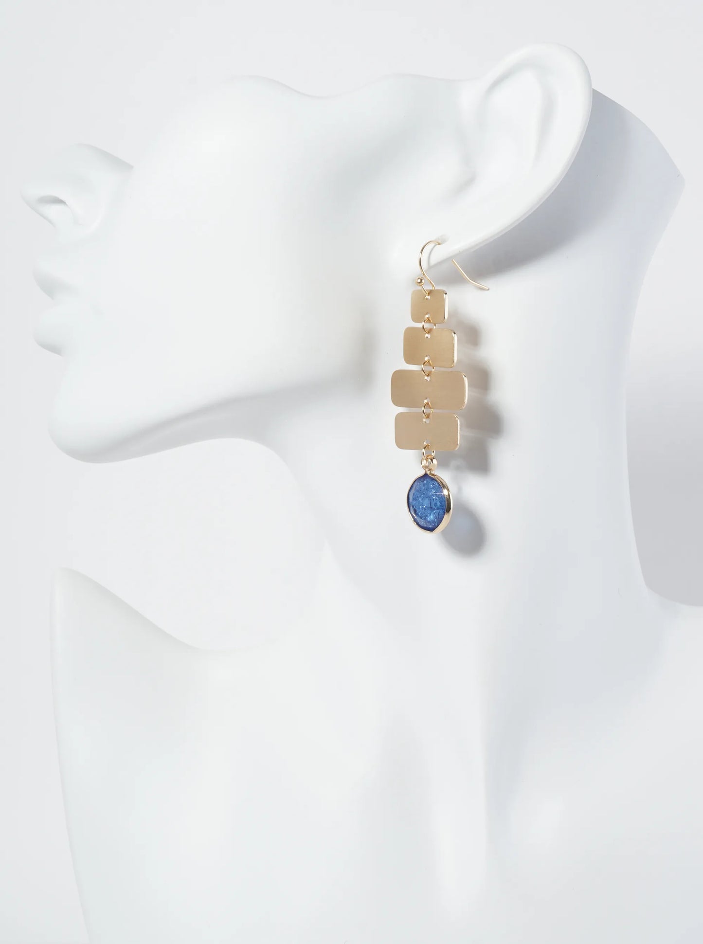 Crystal Drop Geometric Dangle Earrings