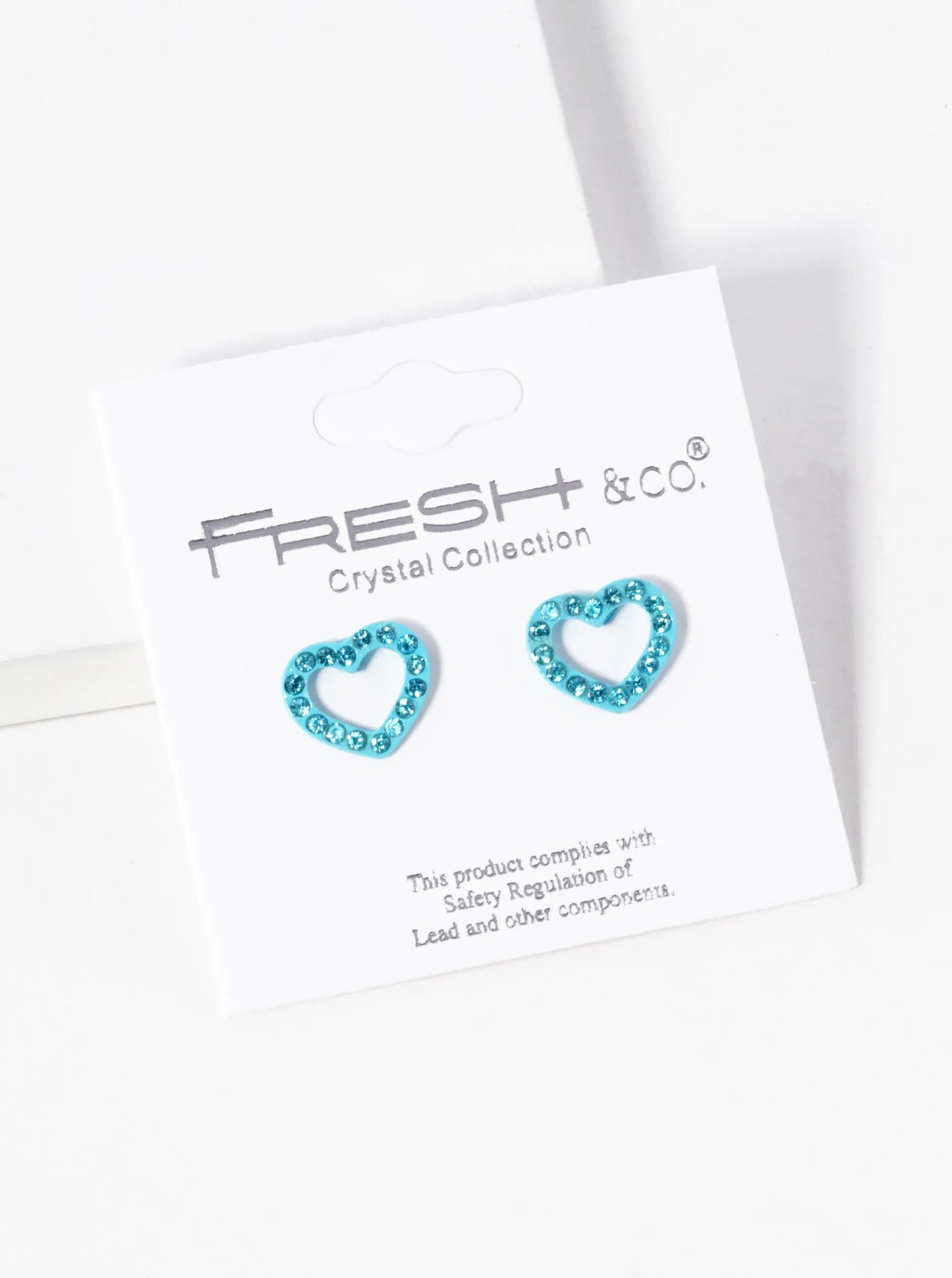 Crystal Pave 10mm Dainty Heart Stud Earrings