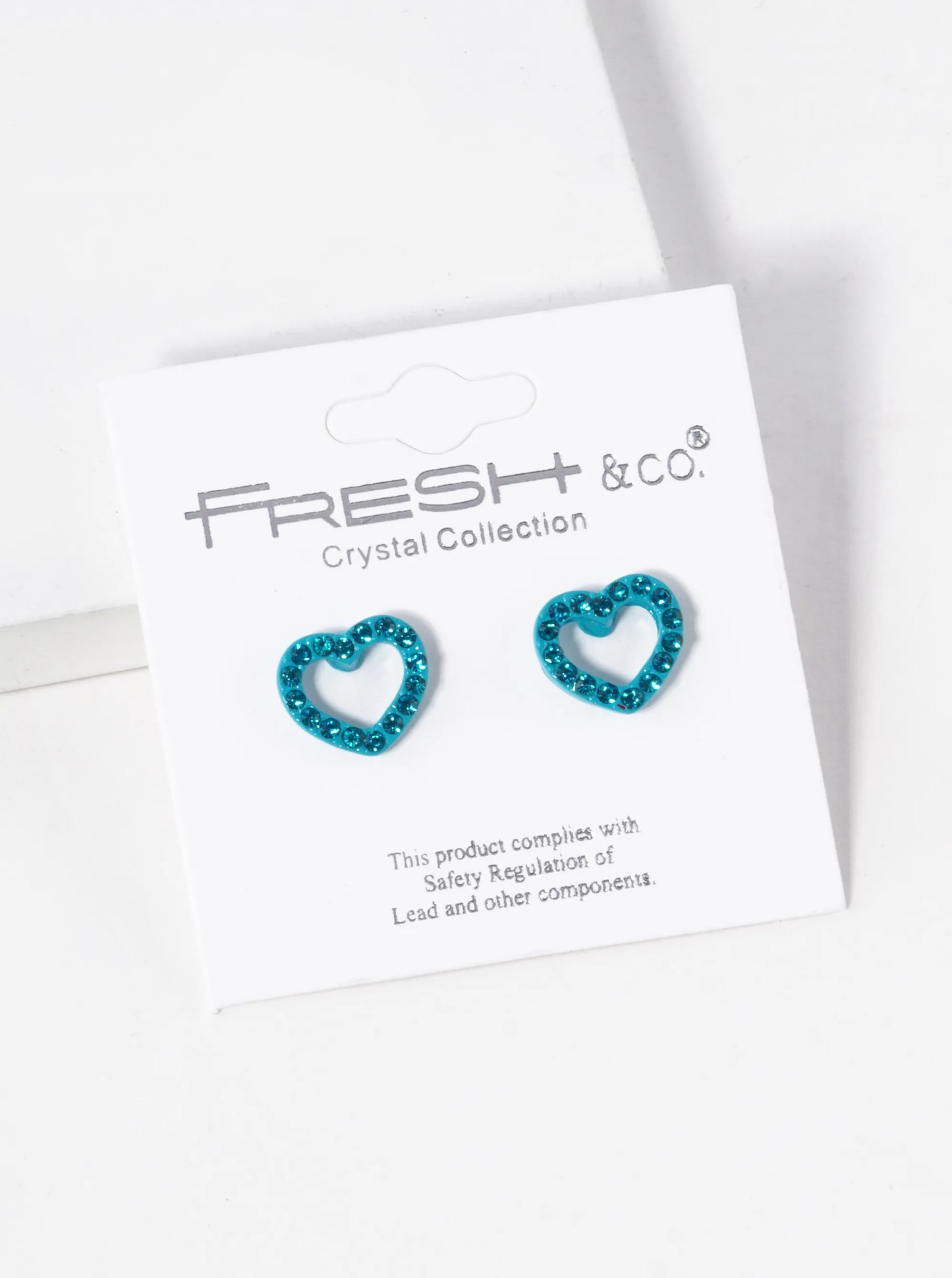 Crystal Pave 10mm Dainty Heart Stud Earrings