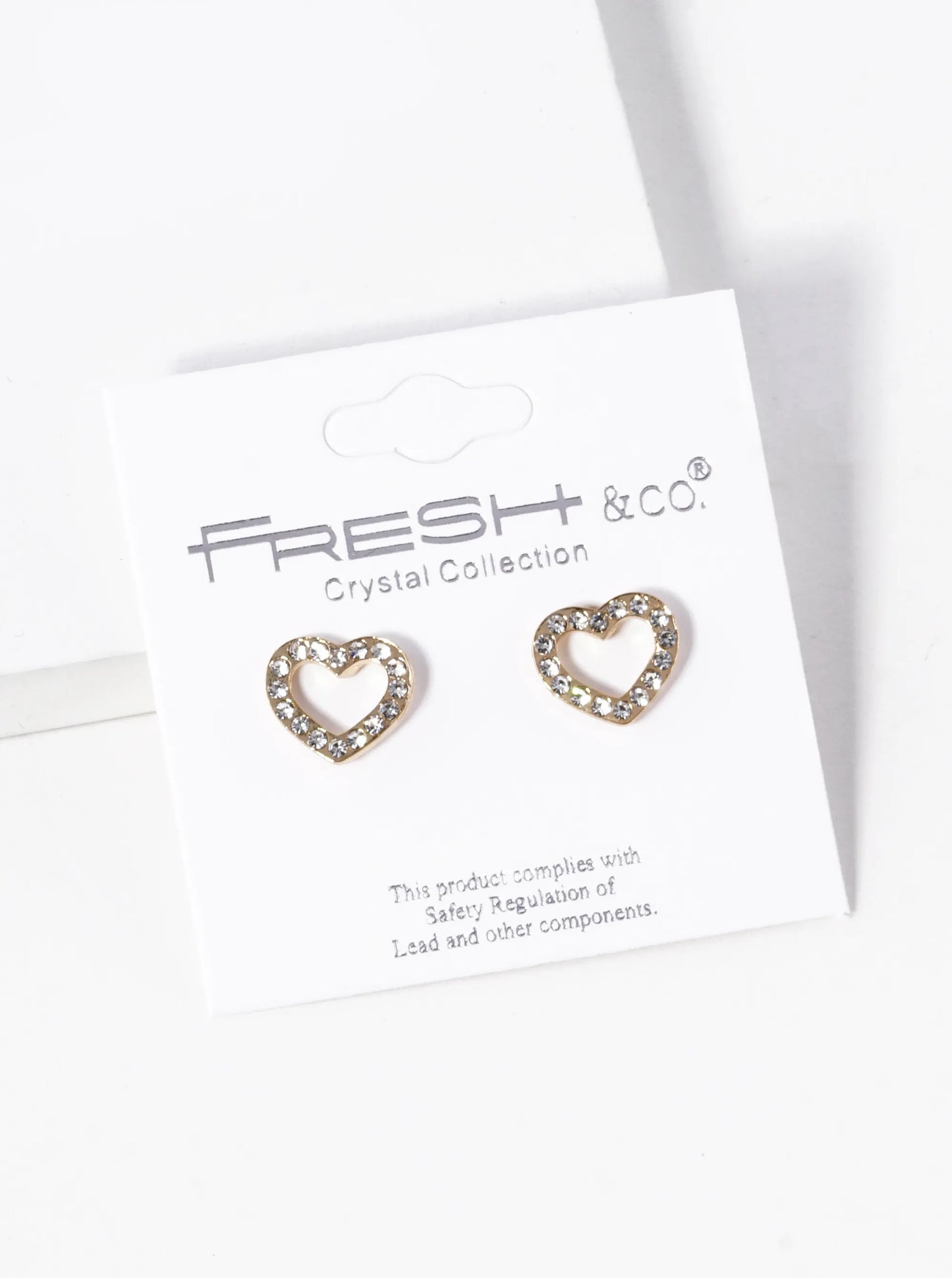 Crystal Pave 10mm Dainty Heart Stud Earrings