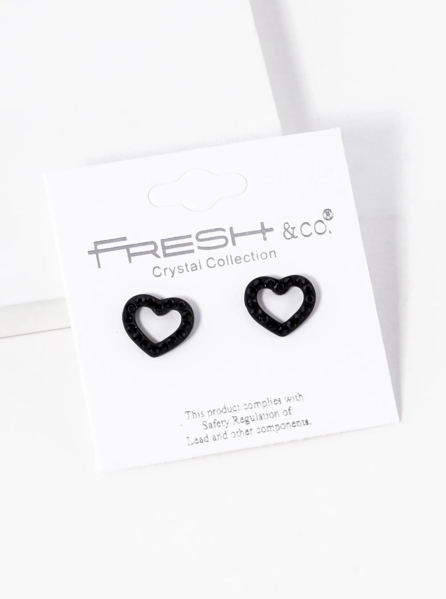 Crystal Pave 10mm Dainty Heart Stud Earrings