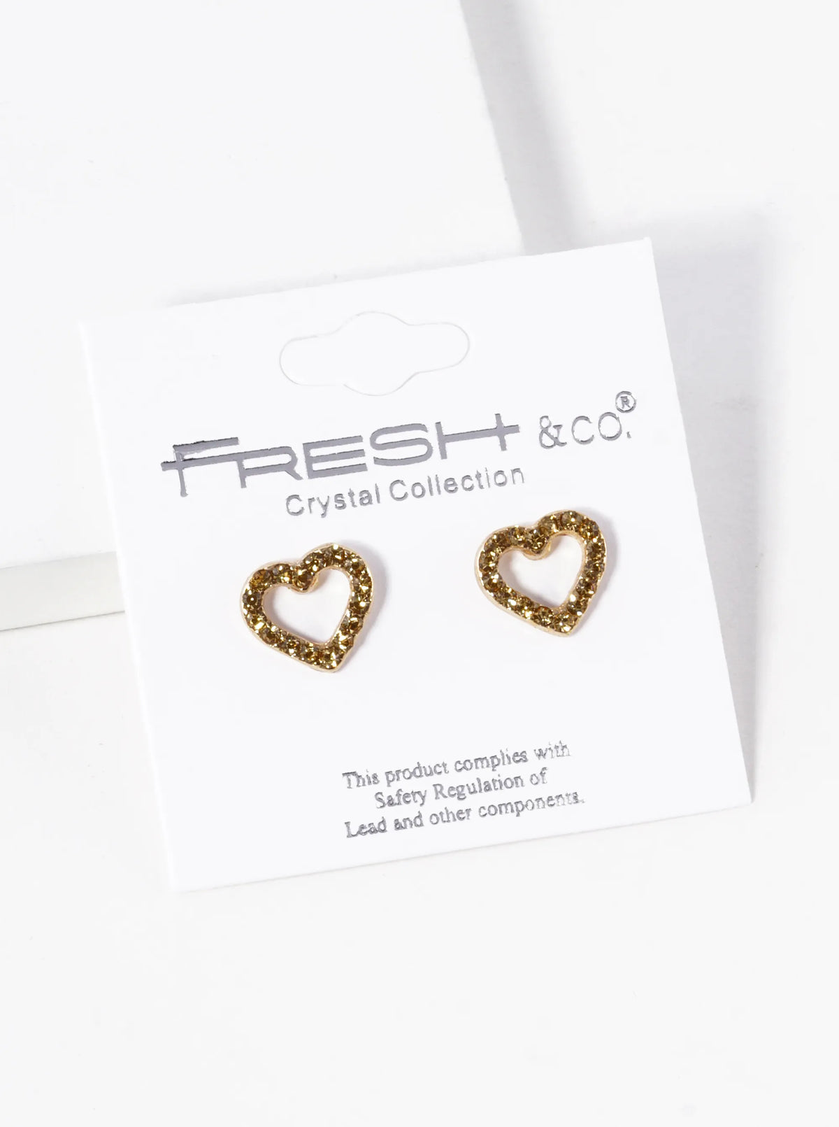 Crystal Pave 10mm Dainty Heart Stud Earrings