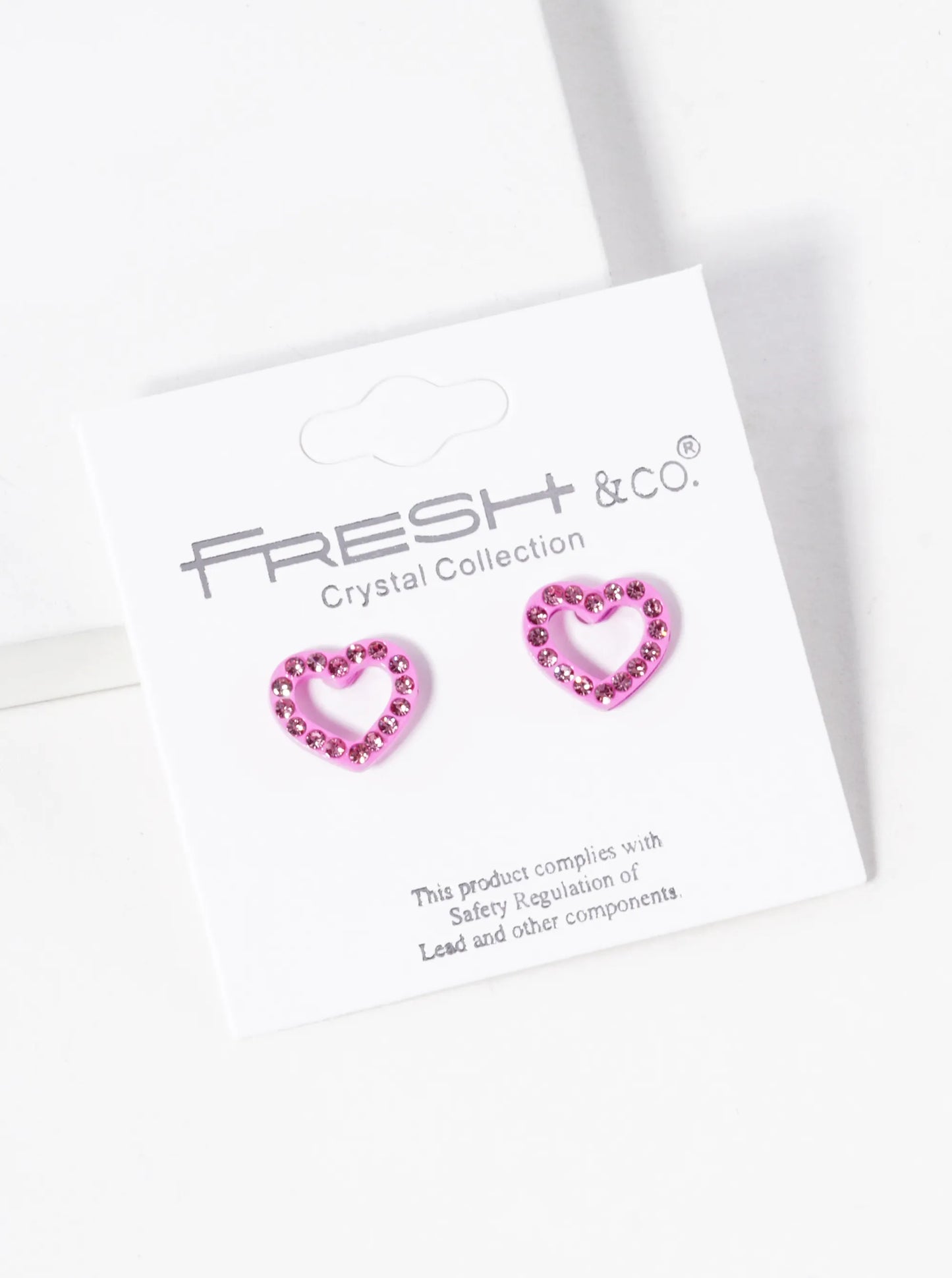 Crystal Pave 10mm Dainty Heart Stud Earrings