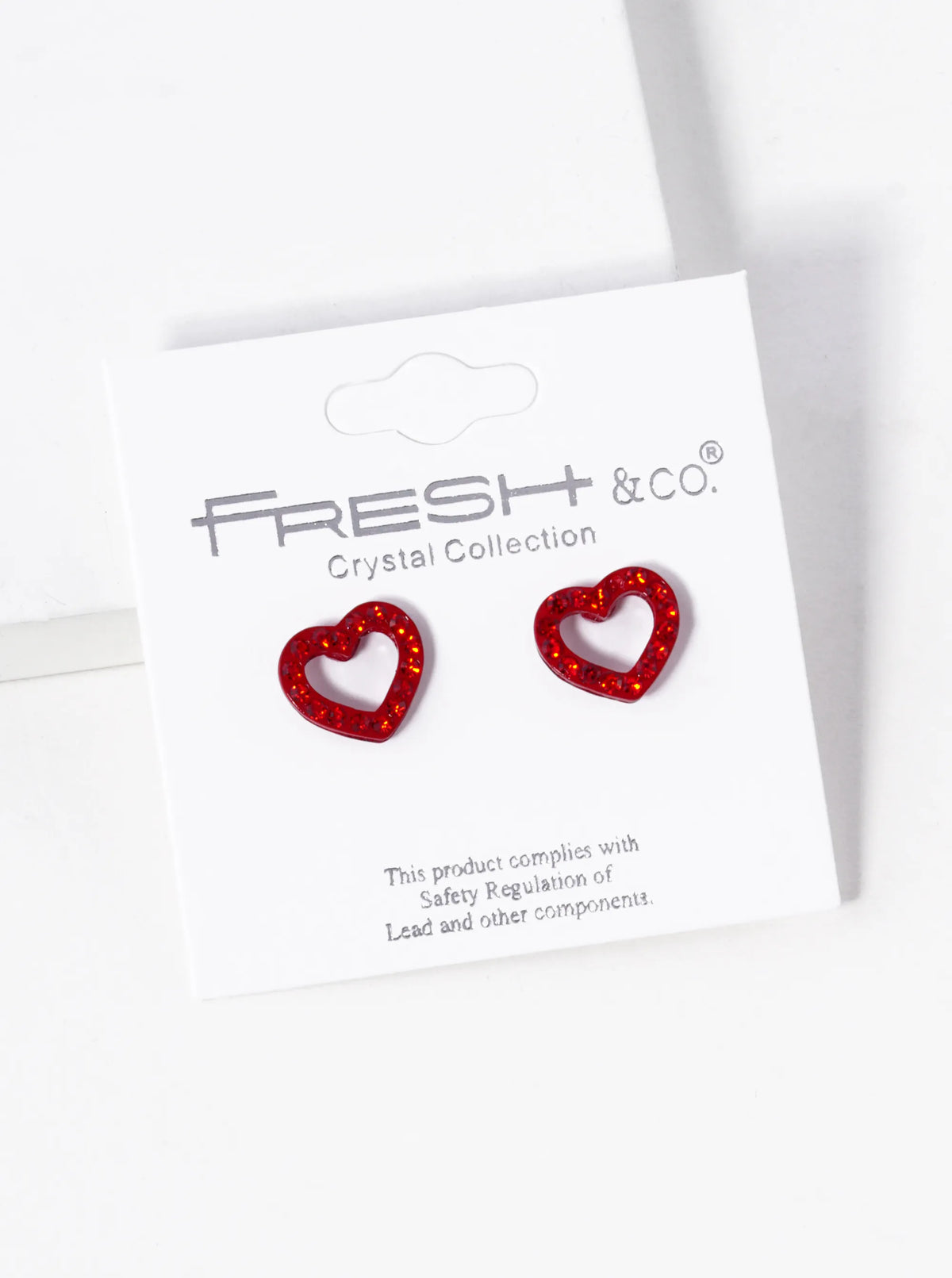 Crystal Pave 10mm Dainty Heart Stud Earrings