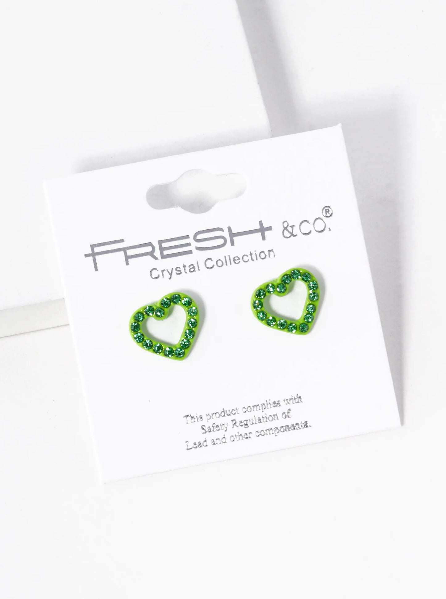 Crystal Pave 10mm Dainty Heart Stud Earrings