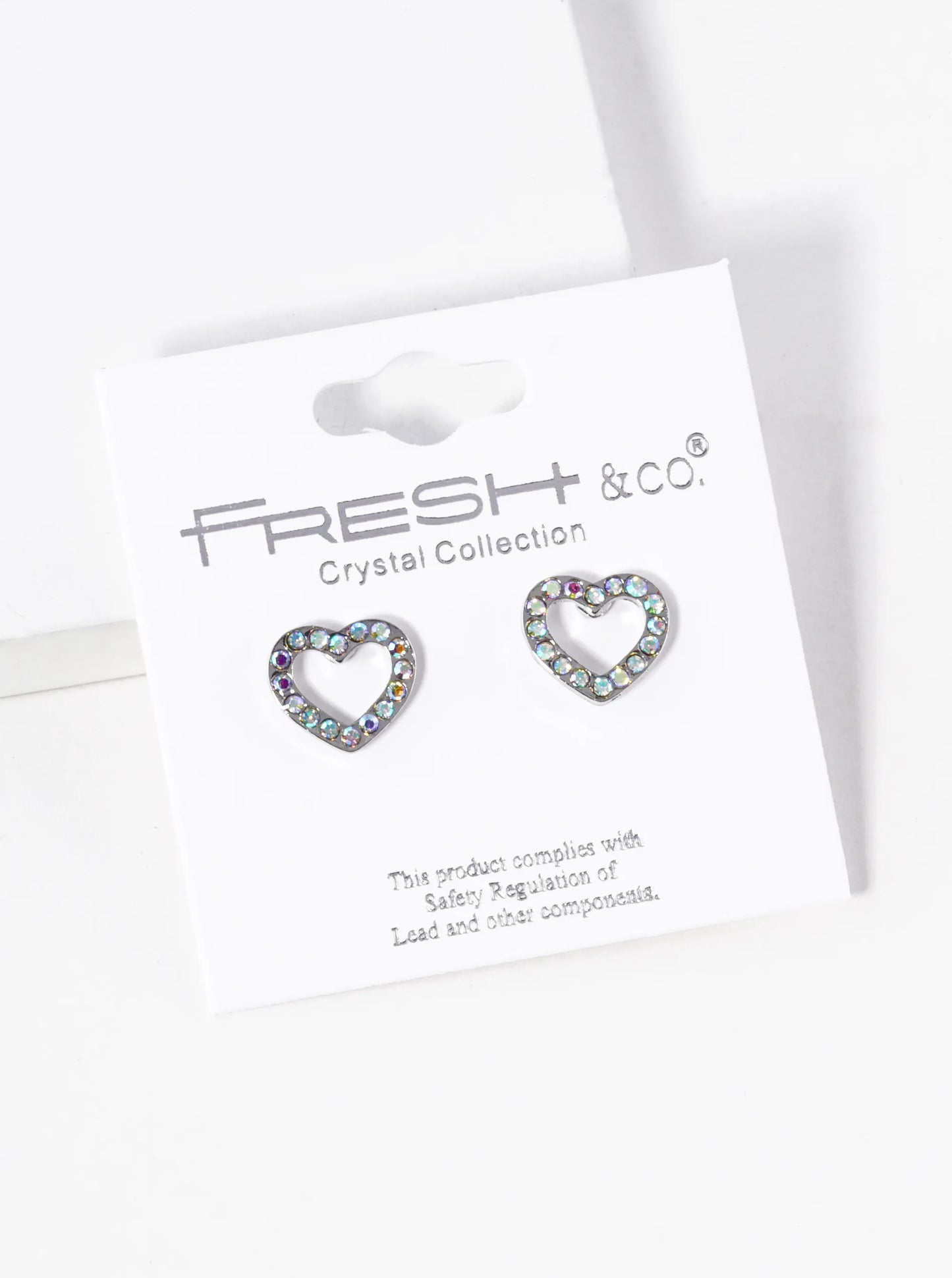 Crystal Pave 10mm Dainty Heart Stud Earrings