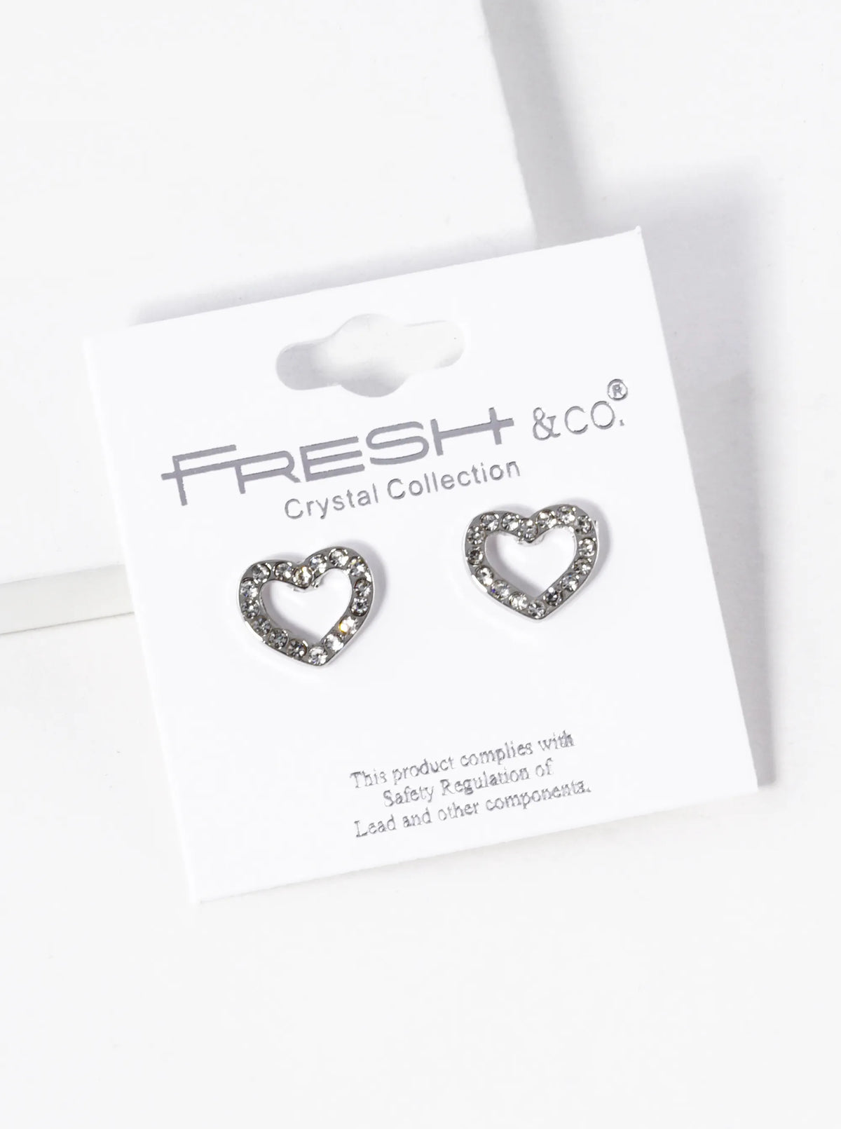 Crystal Pave 10mm Dainty Heart Stud Earrings
