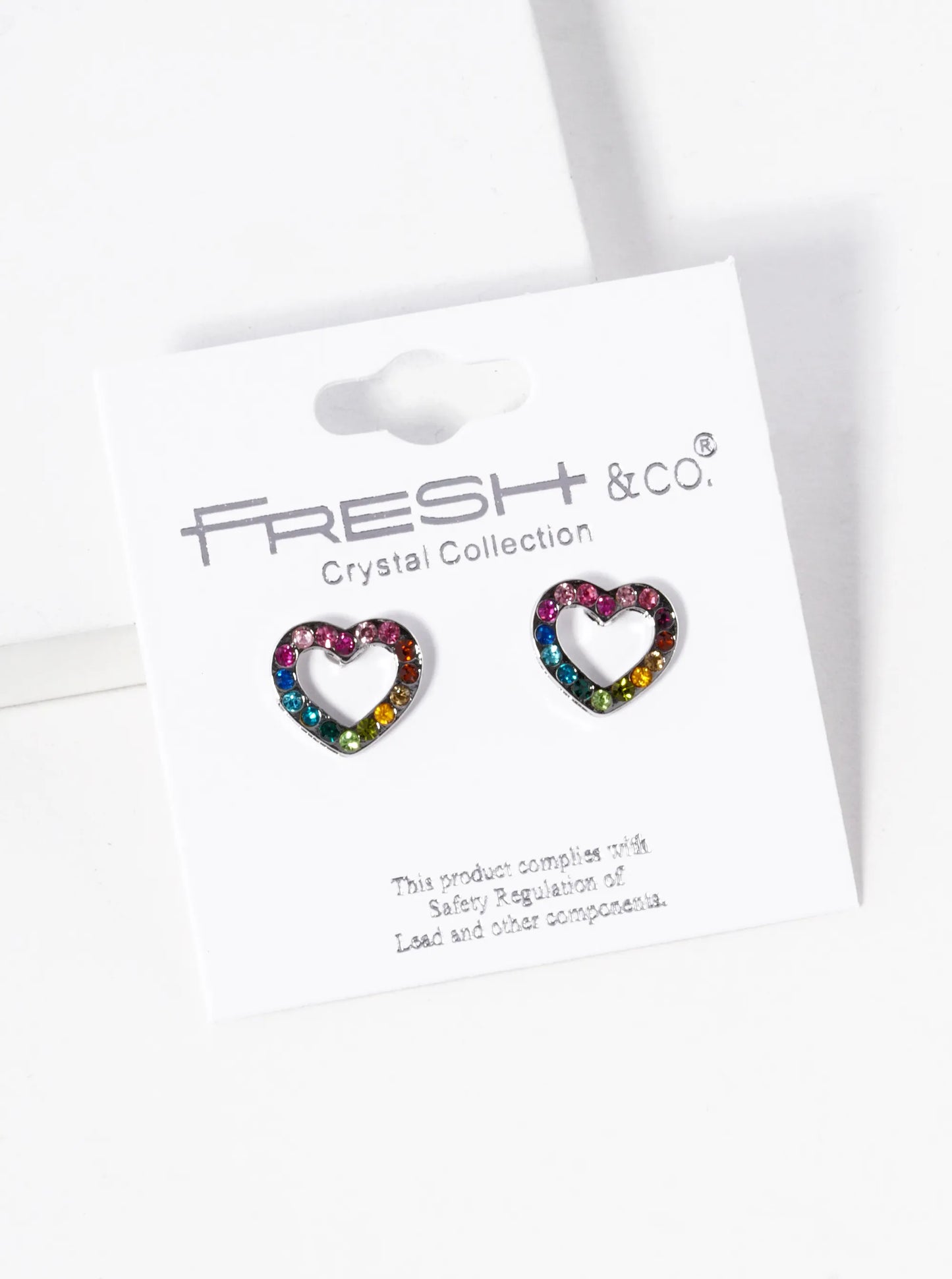 Crystal Pave 10mm Dainty Heart Stud Earrings