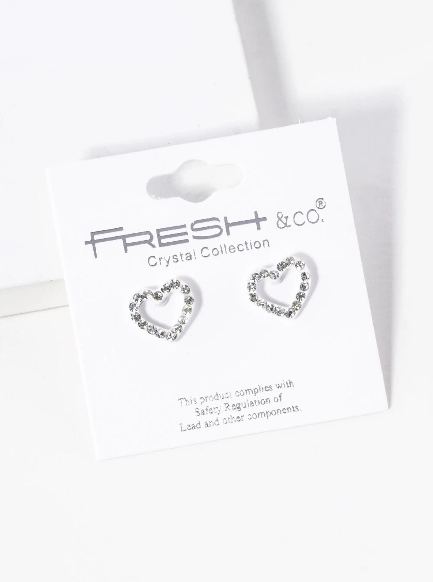 Crystal Pave 10mm Dainty Heart Stud Earrings