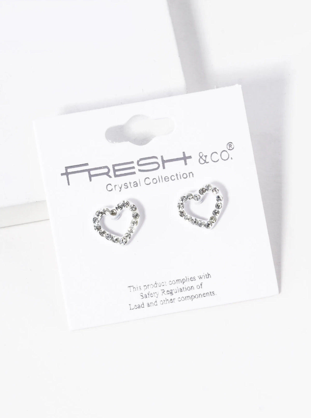 Crystal Pave 10mm Dainty Heart Stud Earrings
