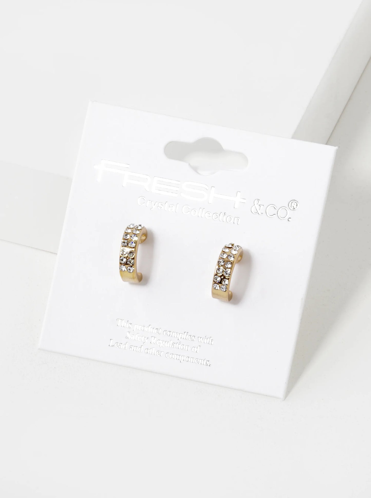 Crystal Pave 11mm Dainty Small Hoop Earrings