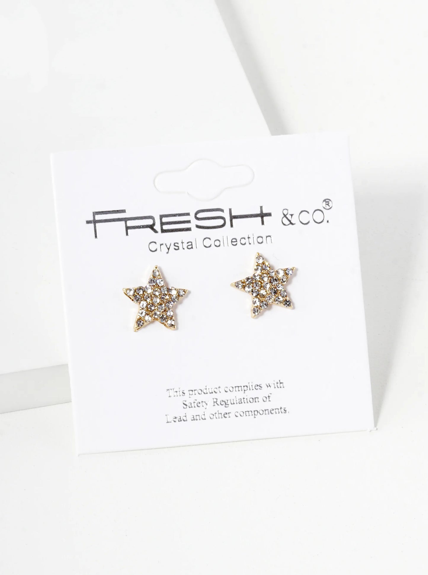 Crystal Pave 11mm Star Stud Earrings