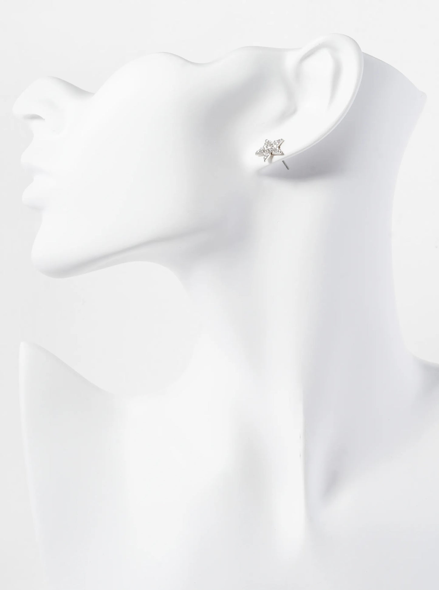 Crystal Pave 11mm Star Stud Earrings