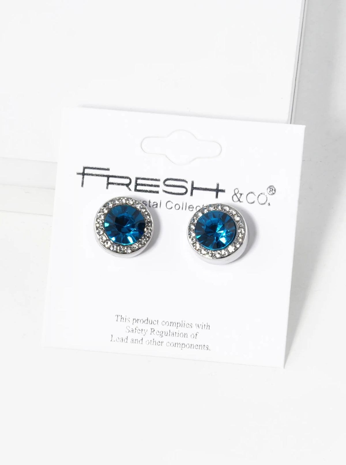 Crystal-Pave 12mm Stone Button Stud Earrings
