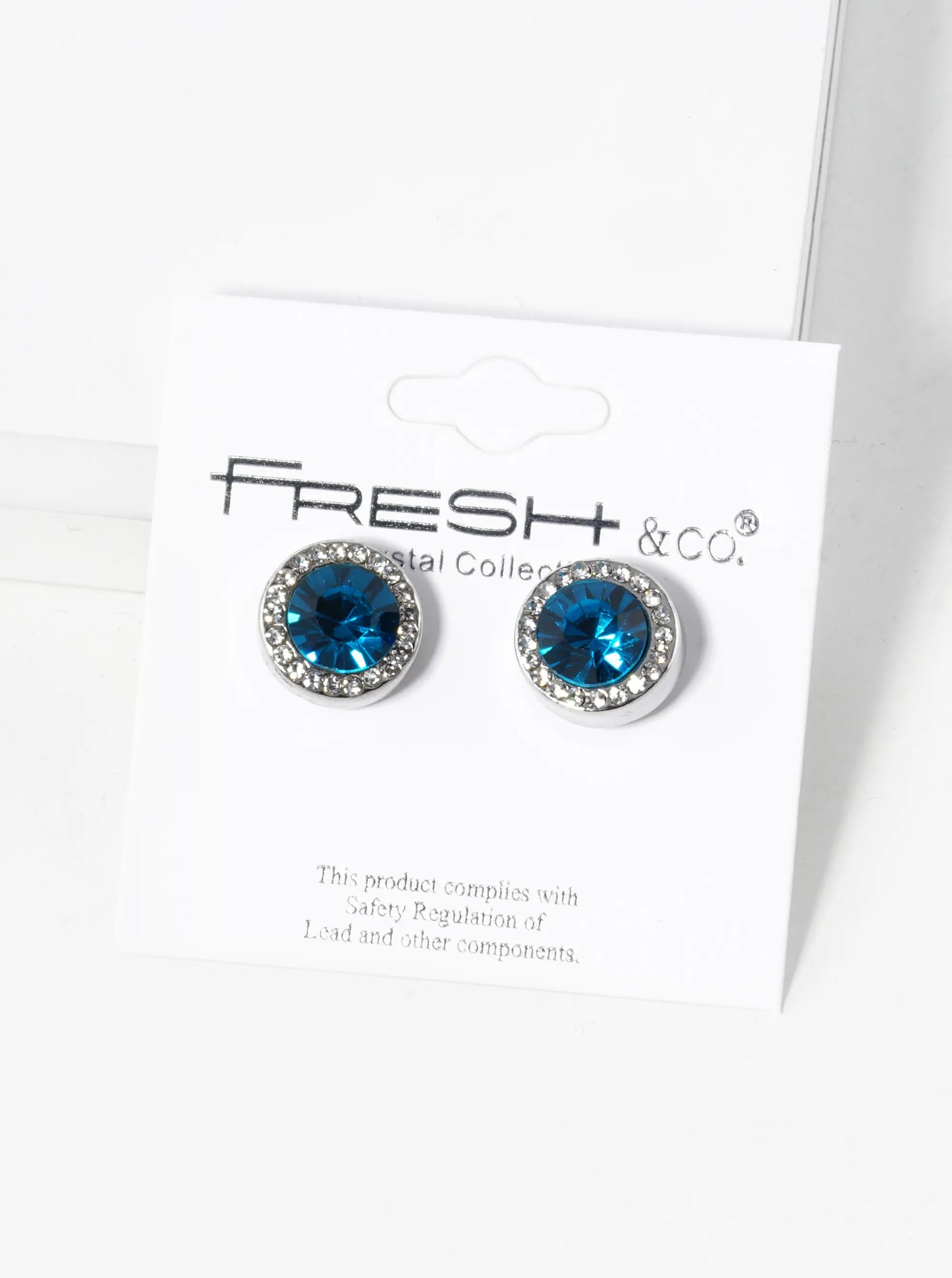 Crystal-Pave 12mm Stone Button Stud Earrings
