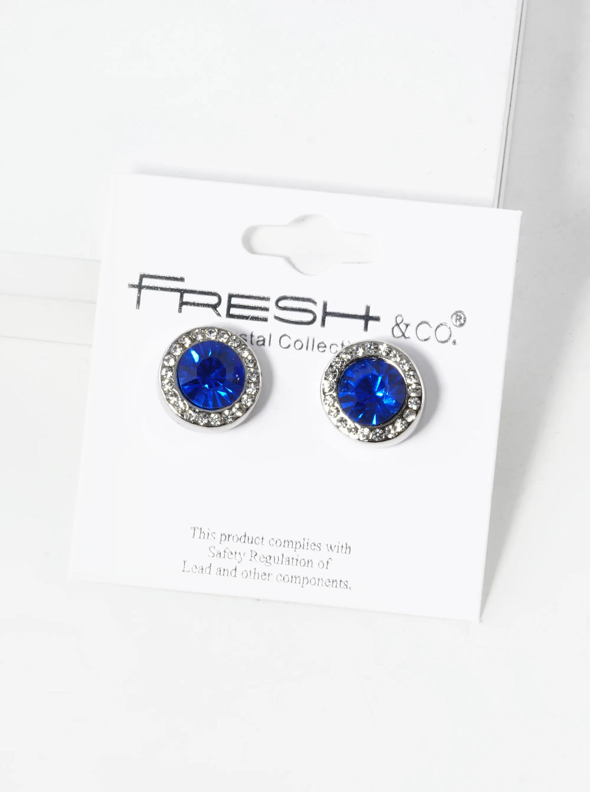 Crystal-Pave 12mm Stone Button Stud Earrings