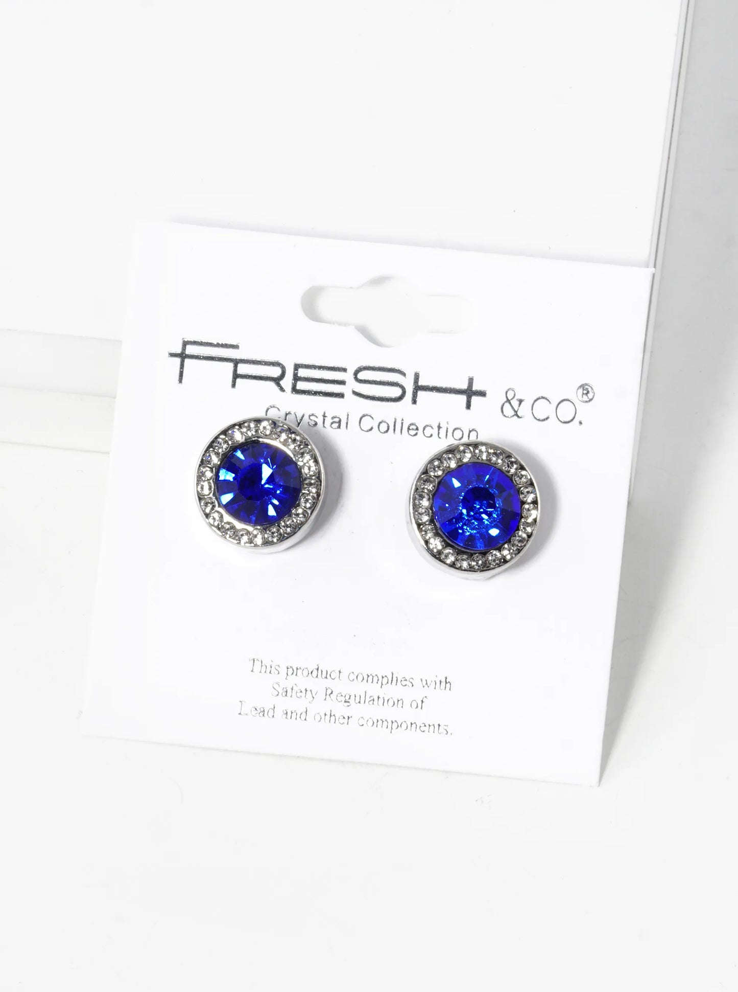 Crystal-Pave 12mm Stone Button Stud Earrings