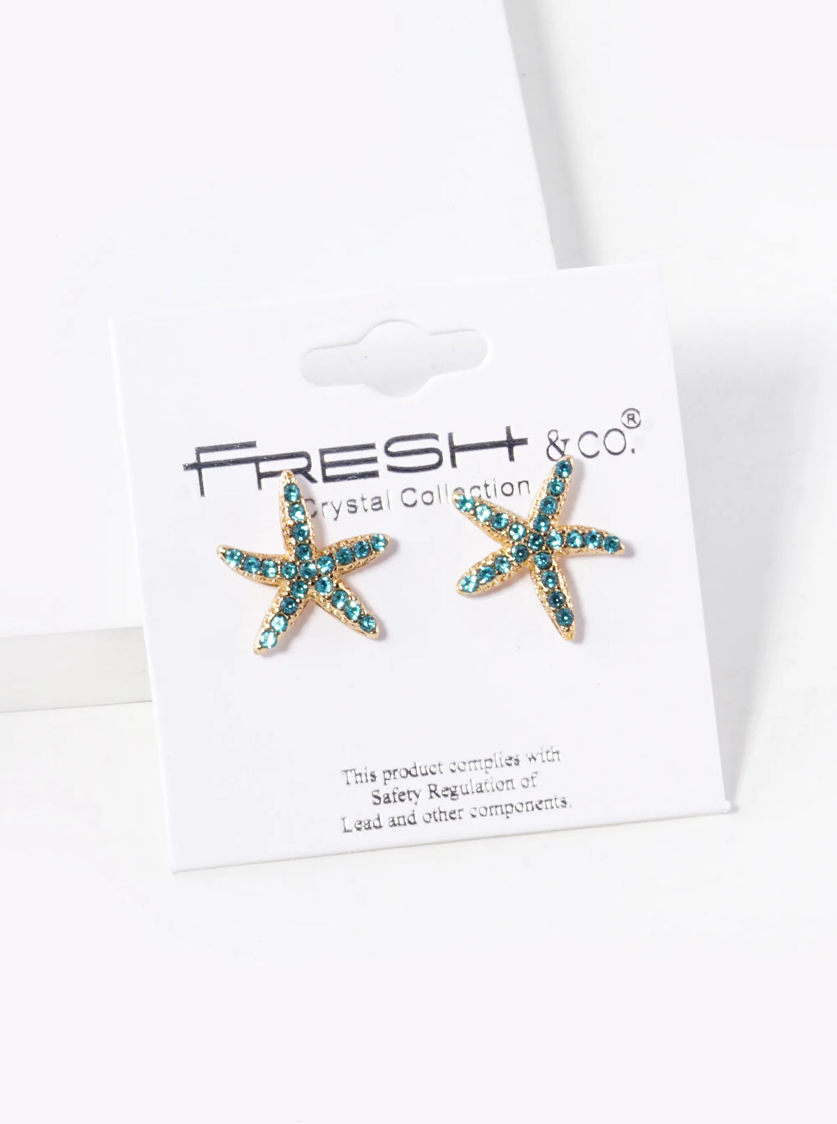 Crystal Pave 15mm Starfish Stud Earrings