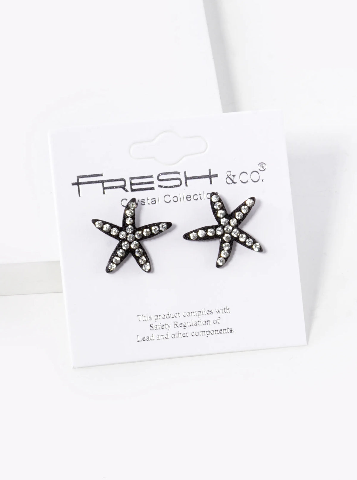 Crystal Pave 15mm Starfish Stud Earrings