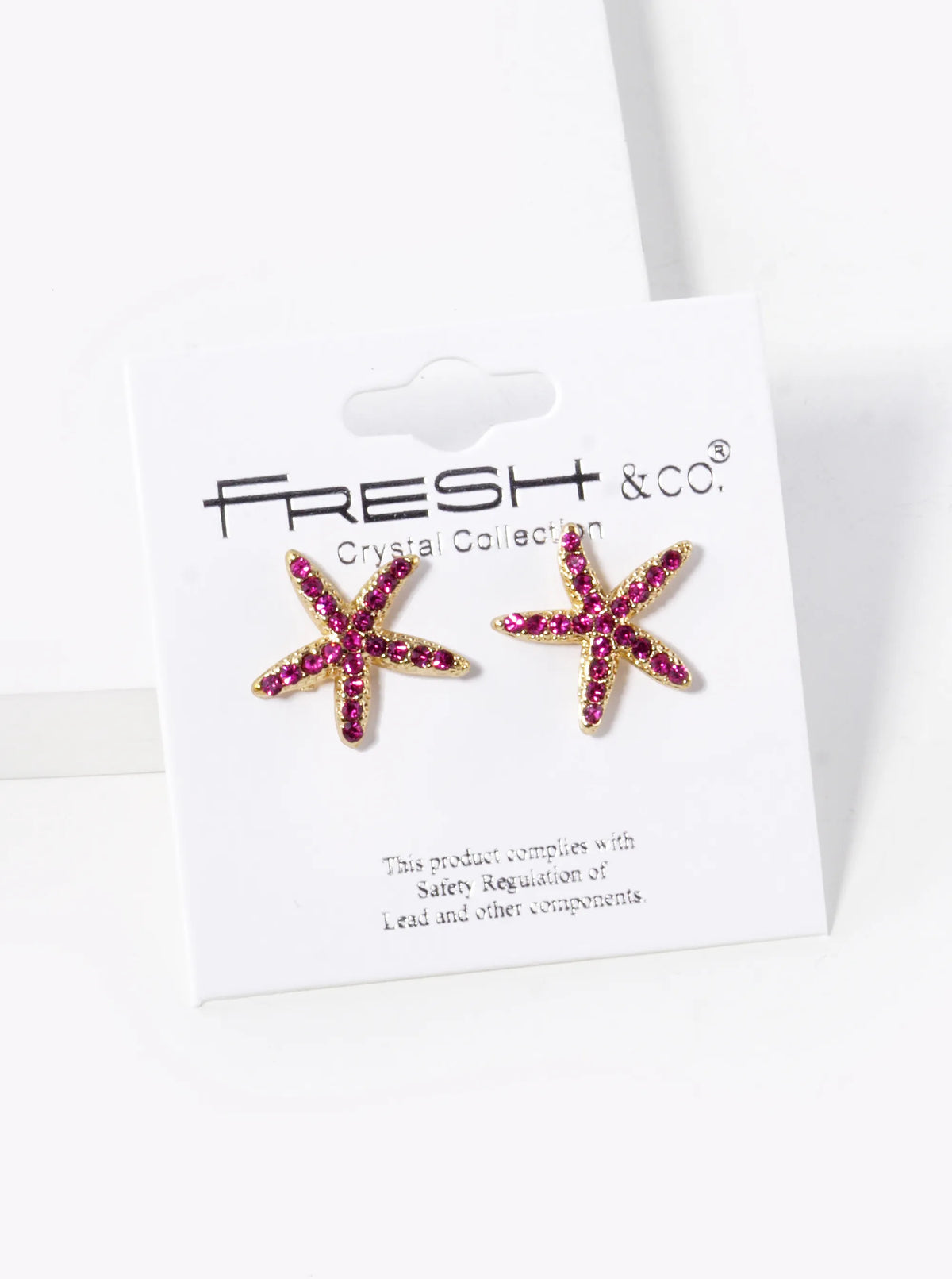 Crystal Pave 15mm Starfish Stud Earrings