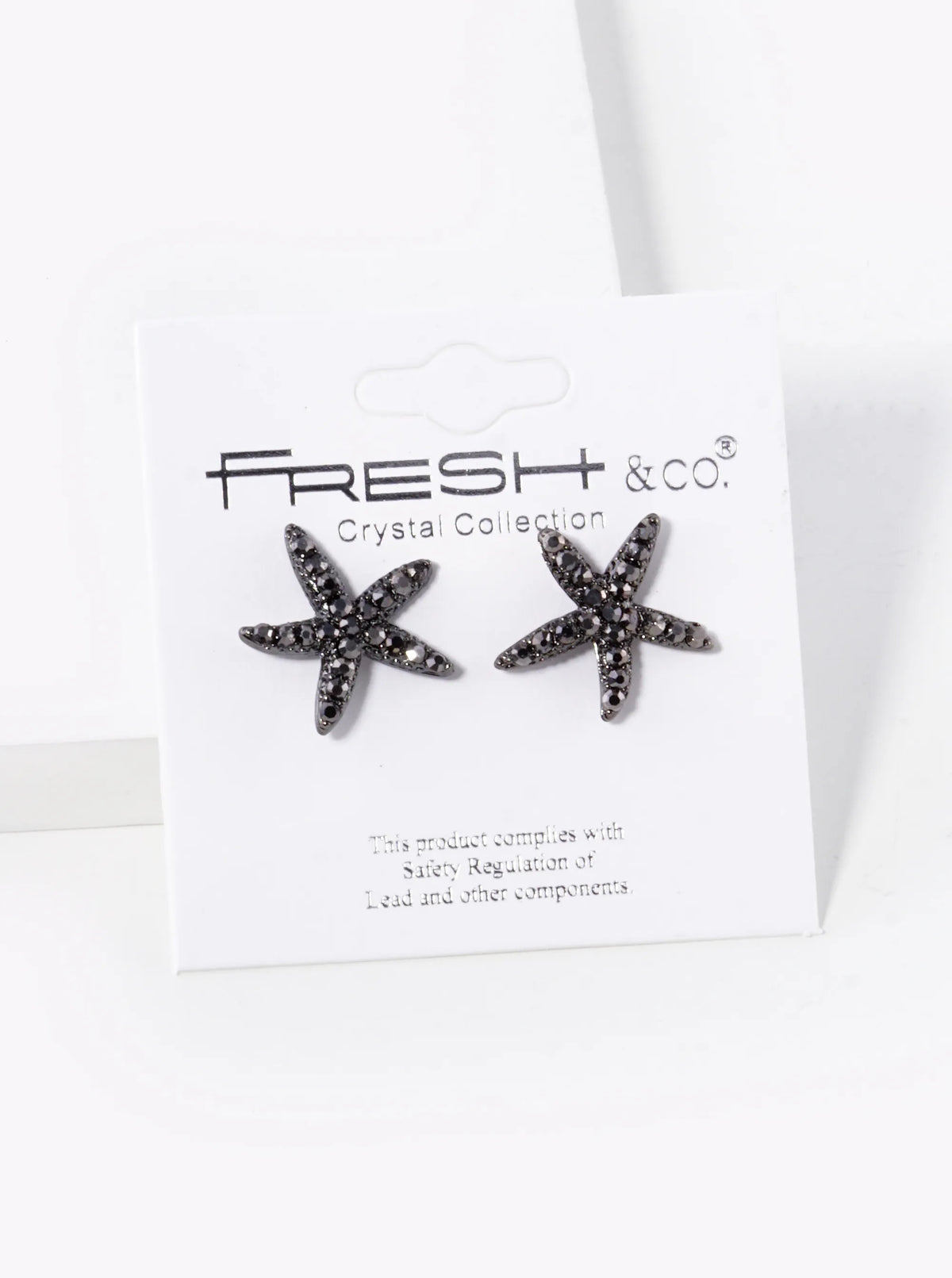 Crystal Pave 15mm Starfish Stud Earrings