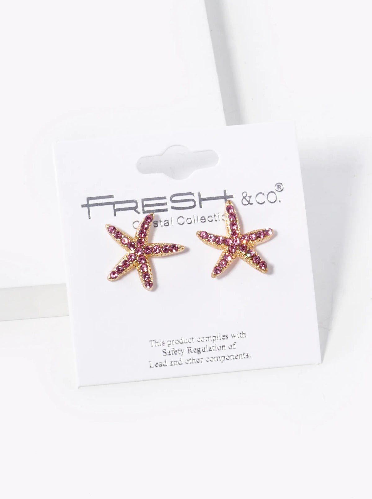 Crystal Pave 15mm Starfish Stud Earrings