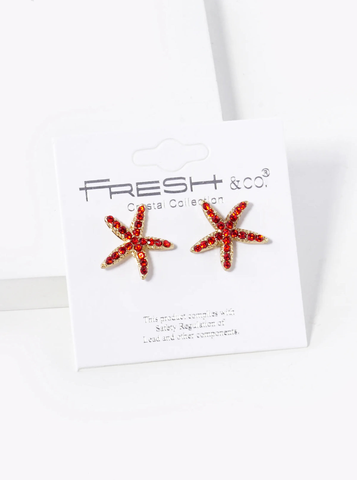 Crystal Pave 15mm Starfish Stud Earrings