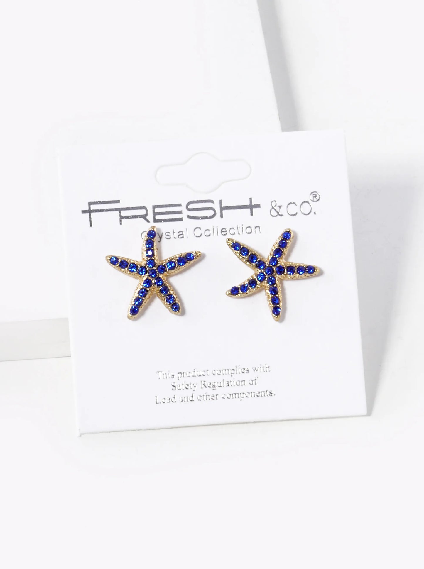 Crystal Pave 15mm Starfish Stud Earrings