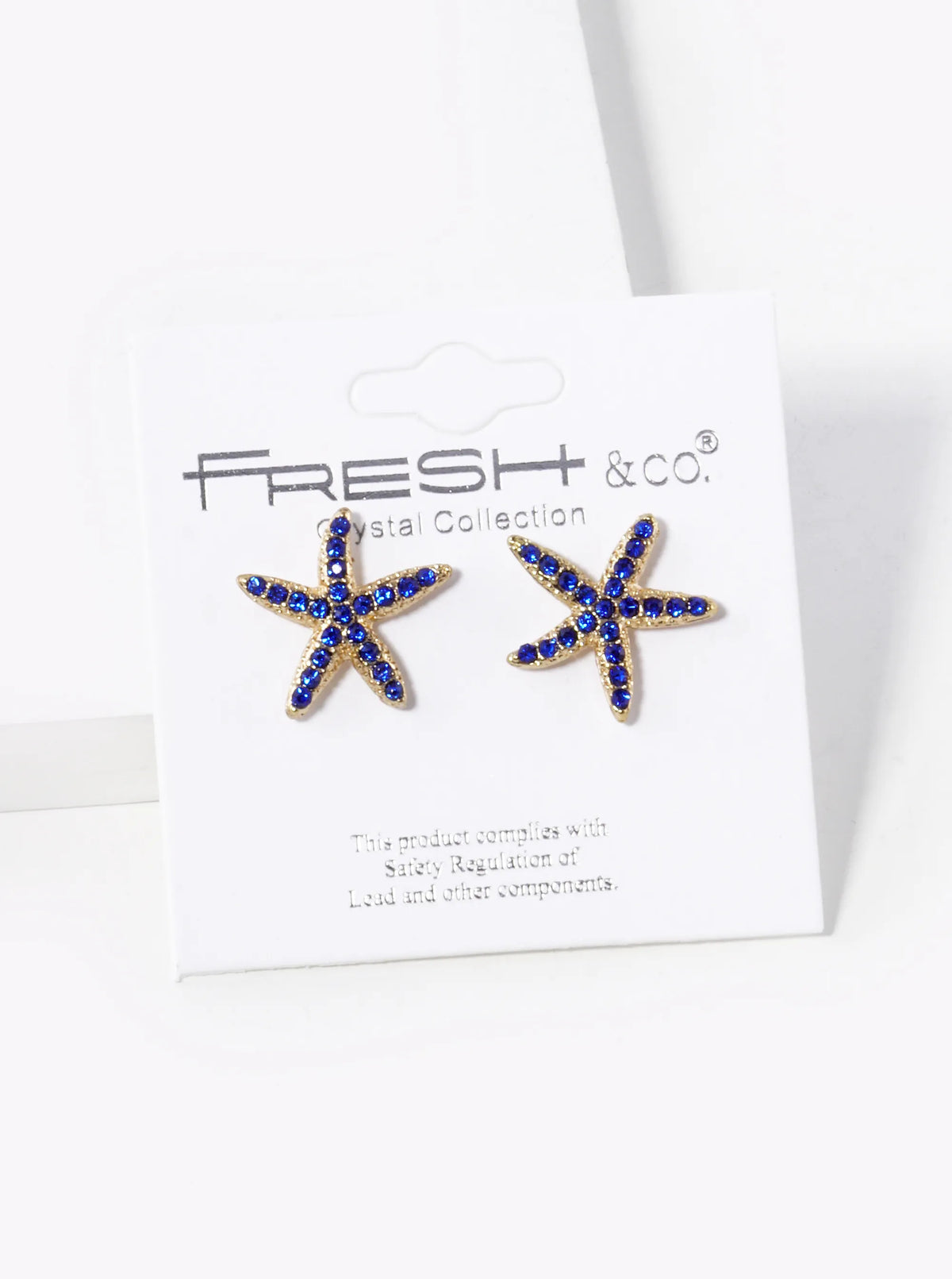 Crystal Pave 15mm Starfish Stud Earrings