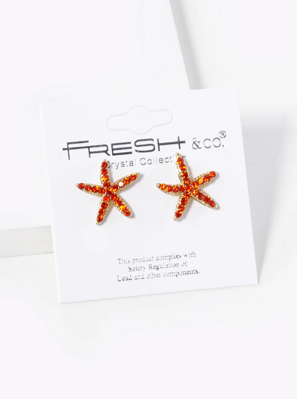 Crystal Pave 15mm Starfish Stud Earrings